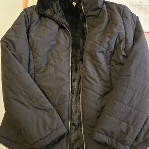 Free Country Womens Black Quilted Puffer Jacket